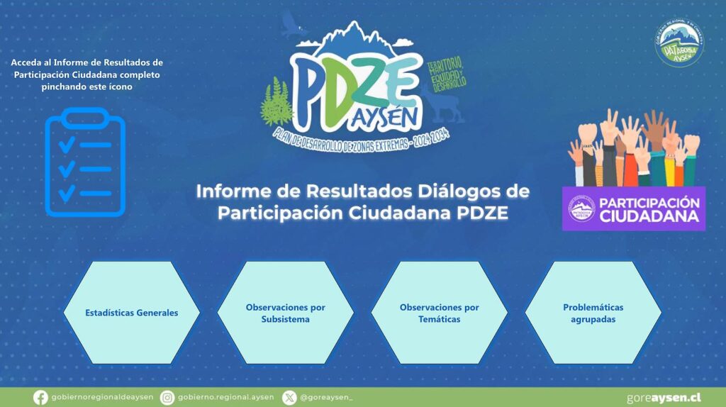 afiche sobre informe de participacion ciudadana pdze