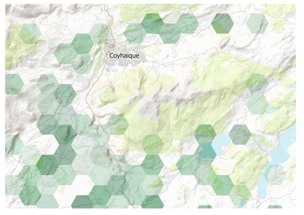 ilustracion de terreno datos espaciales y desarrollo rural en aysen