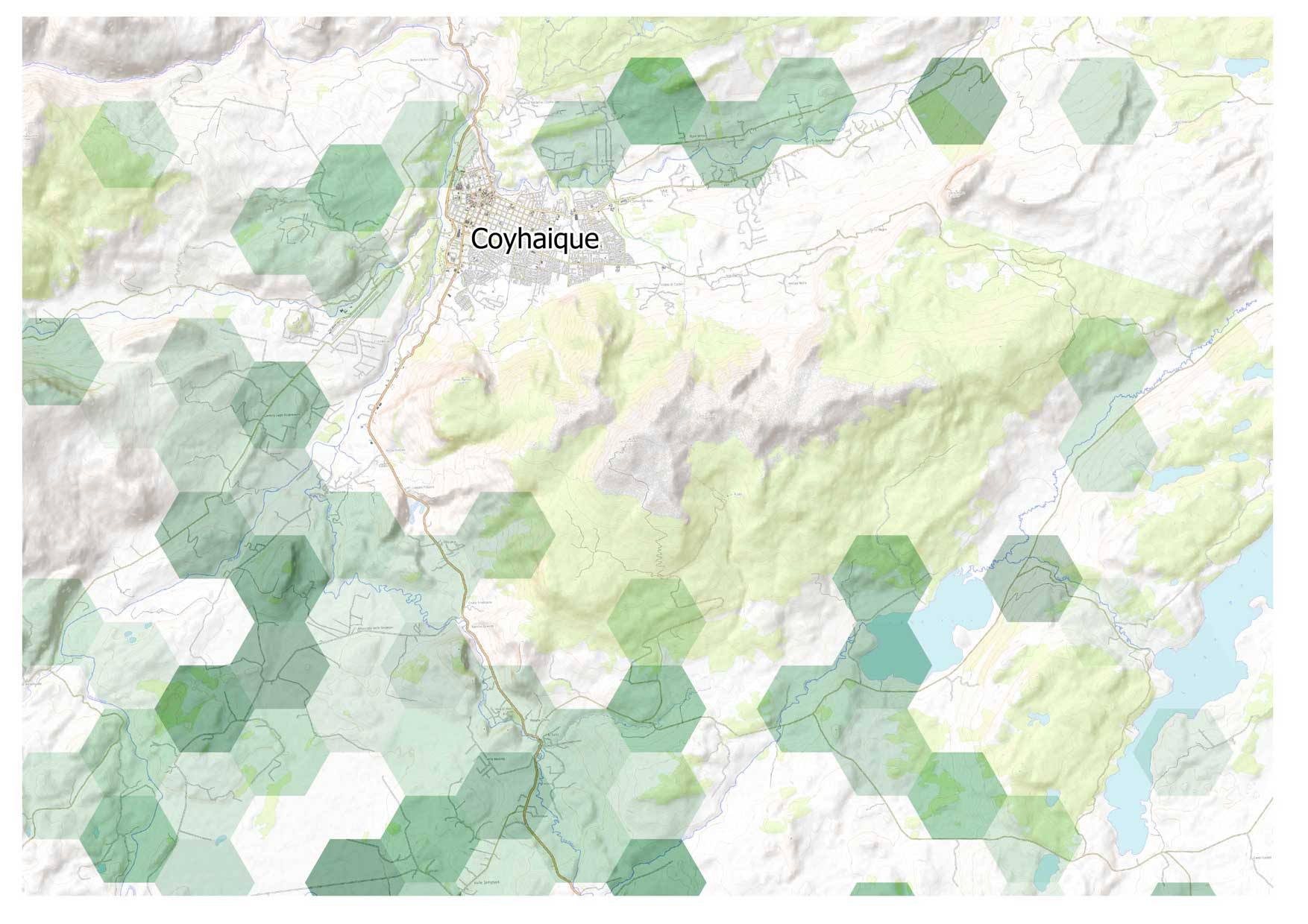 ilustracion de terreno datos espaciales y desarrollo rural en aysen
